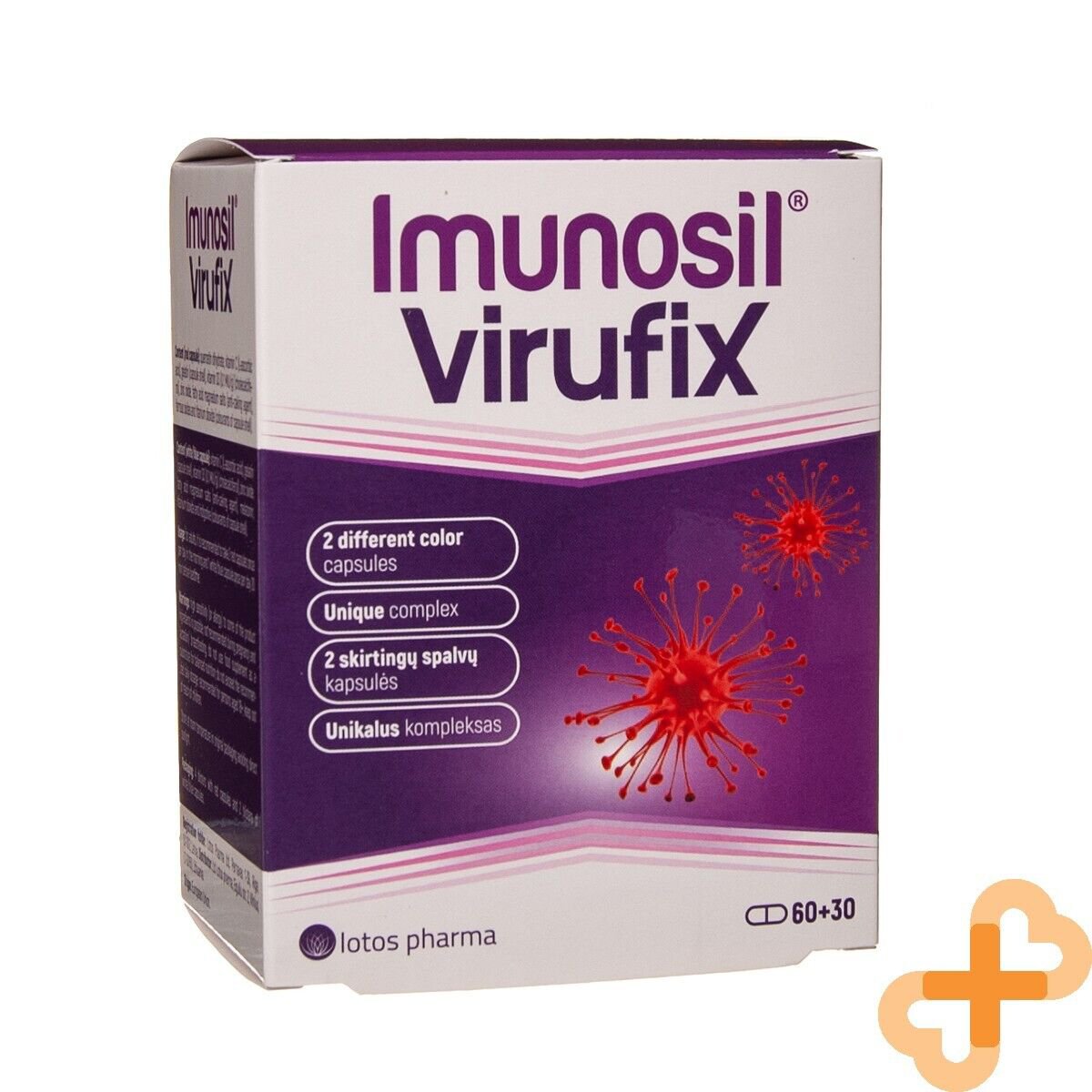 IMUNOSIL VIRUFIX Unique Formula Supplement Immune System Adult 60+30 Capsules IMUNOSIL