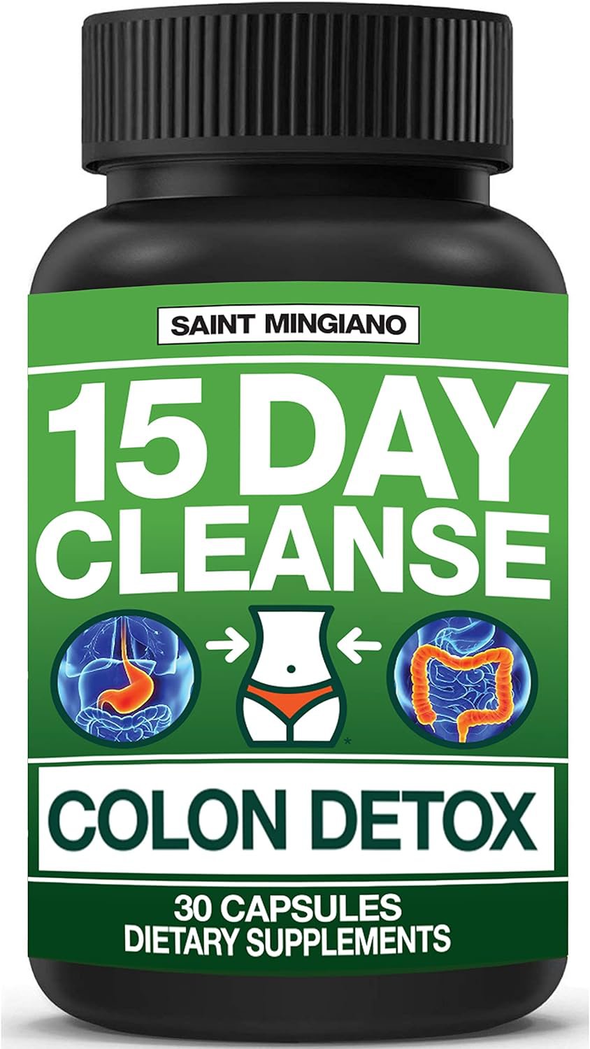 Saint Mingiano 15 Day Cleanse | Colon Detox with Natural Laxative Saint Mingiano Store