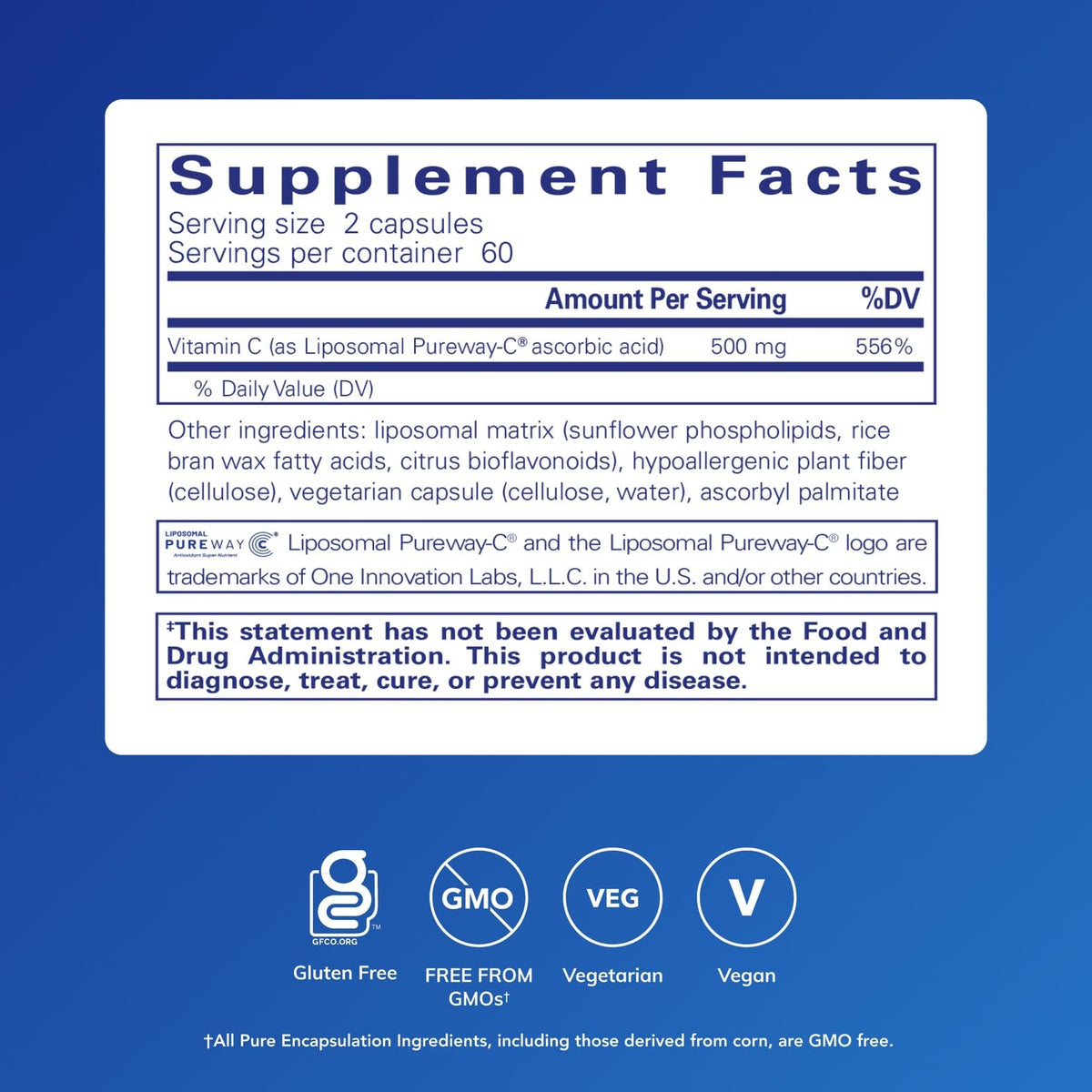 Pure Encapsulations Liposomal Vitamin C - Immune Support Supplement* - Antioxidant Nourishment - Daily Vitamin Pure Encapsulations