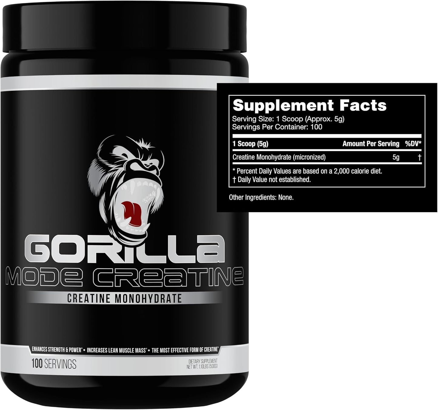 Gorilla Mode Creatine Monohydrate Micronized Powder & Pre Workout (Rainbow Sherbert)- Massive Pumps | Laser Focus Energy | Improved Muscle Size | Power Output and Strength Gsupps Australia