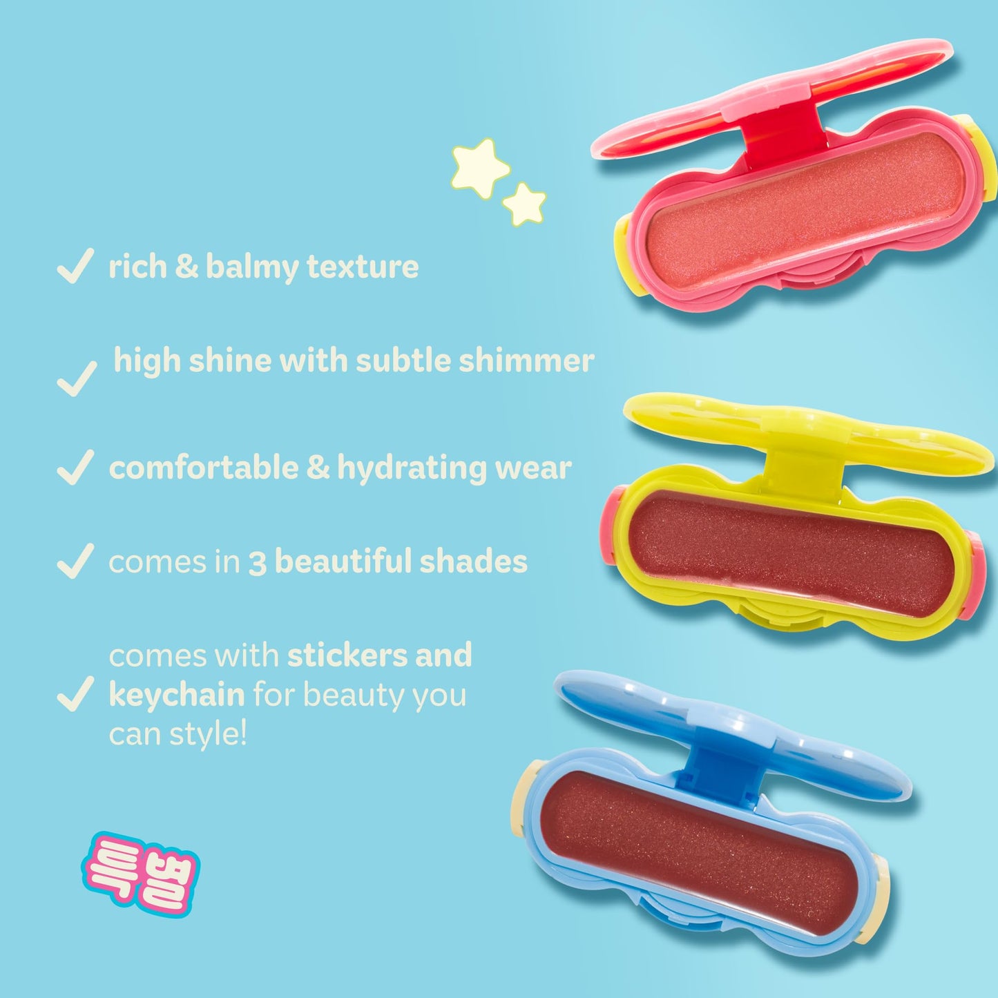 The Crème Shop Shimmer Pop Clip-On Lip Gloss | Korean Makeup, Cute Clip Accessory, Hydrating, Non-Sticky, Shea Butter, Hyaluronic Acid, Vitamine E- Nude Orbit The Crème Shop
