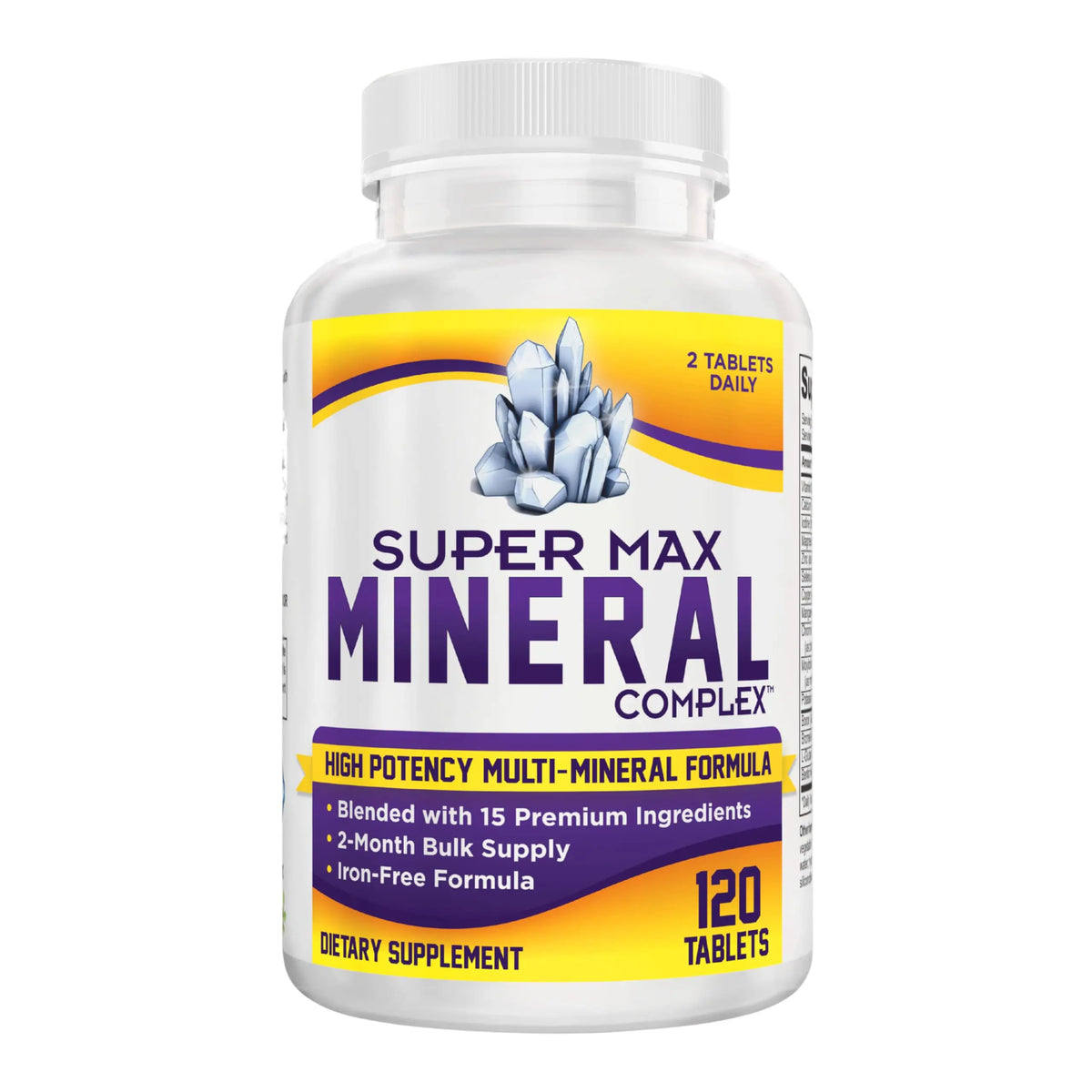 2-Month Multimineral Supplement Support Iron-Free Formula | Daily Multiminerals | Multi-Mineral Supplements | Minerals Complex | 60-Day Bulk Supply | 120 Tablets Elevate Recovery Supplements