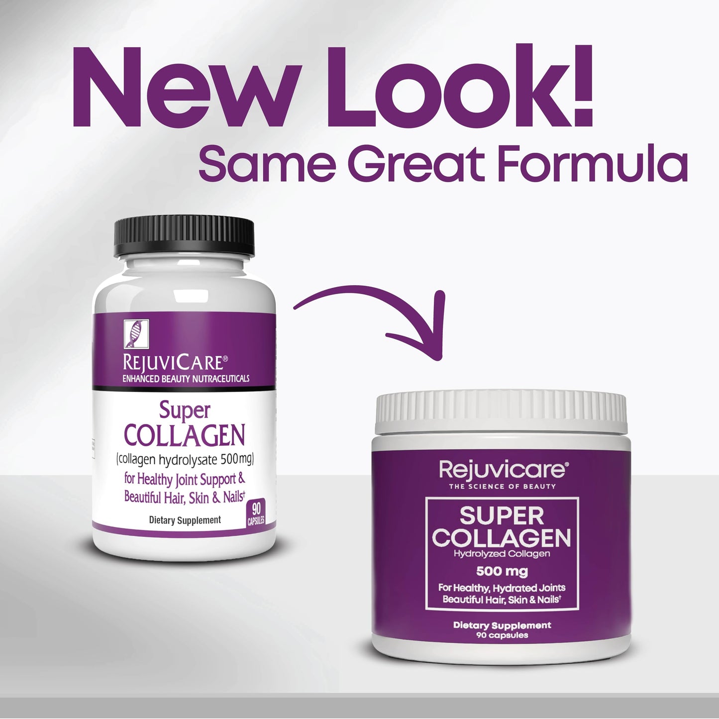 Rejuvicare Super Collagen Capsules for Beauty, Healthy Joints, Hair, Skin, & Nails, 90 Servings, Multi, (N8745) Rejuvicare