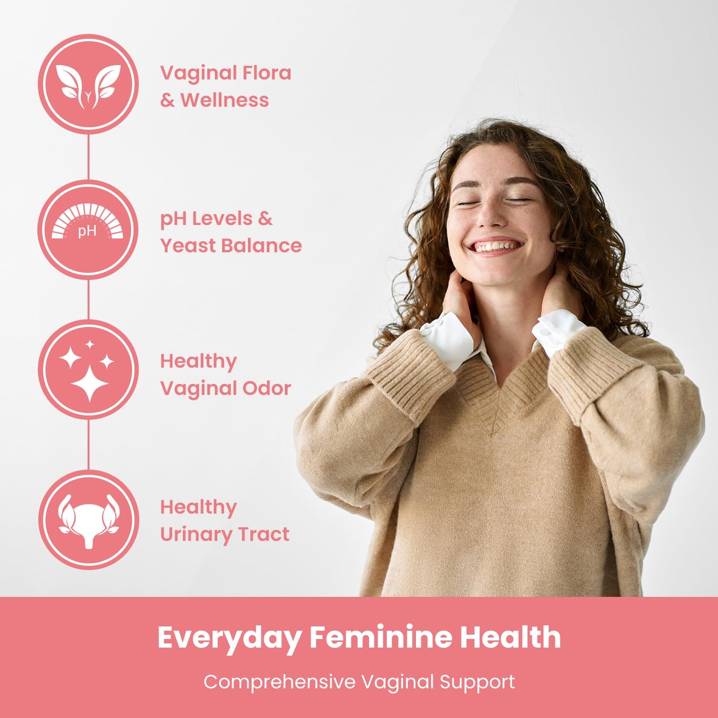 Vaginal Probiotics for Women pH Balance | 50 Billion CFU Womens Probiotic + Cranberry Pills for Vaginal Health, Healthy Odor, Yeast, Urinary Tract | Vegan Women's Probiotics and Prebiotics Supplement Mother's Promise
