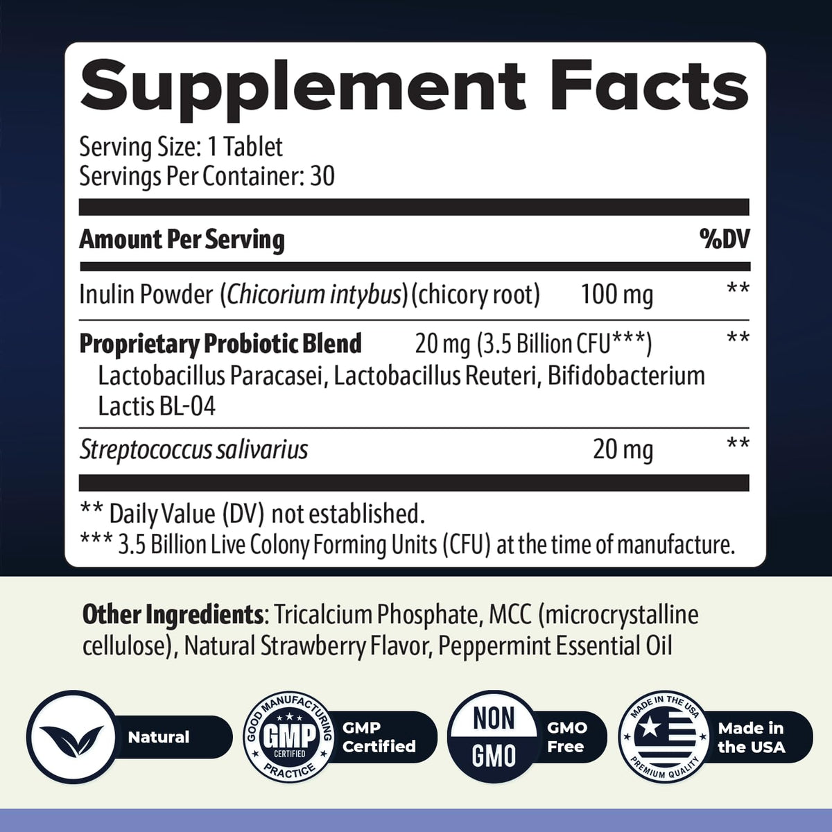 Nature’s NutriWave BrainSync Probiotic Supplement – Supports Daily Wellness & Gut-Brain Balance – 3.6 Billion CFU – 30 Dissolvable Tablets, 1 Month Supply Nature’s NutriWave