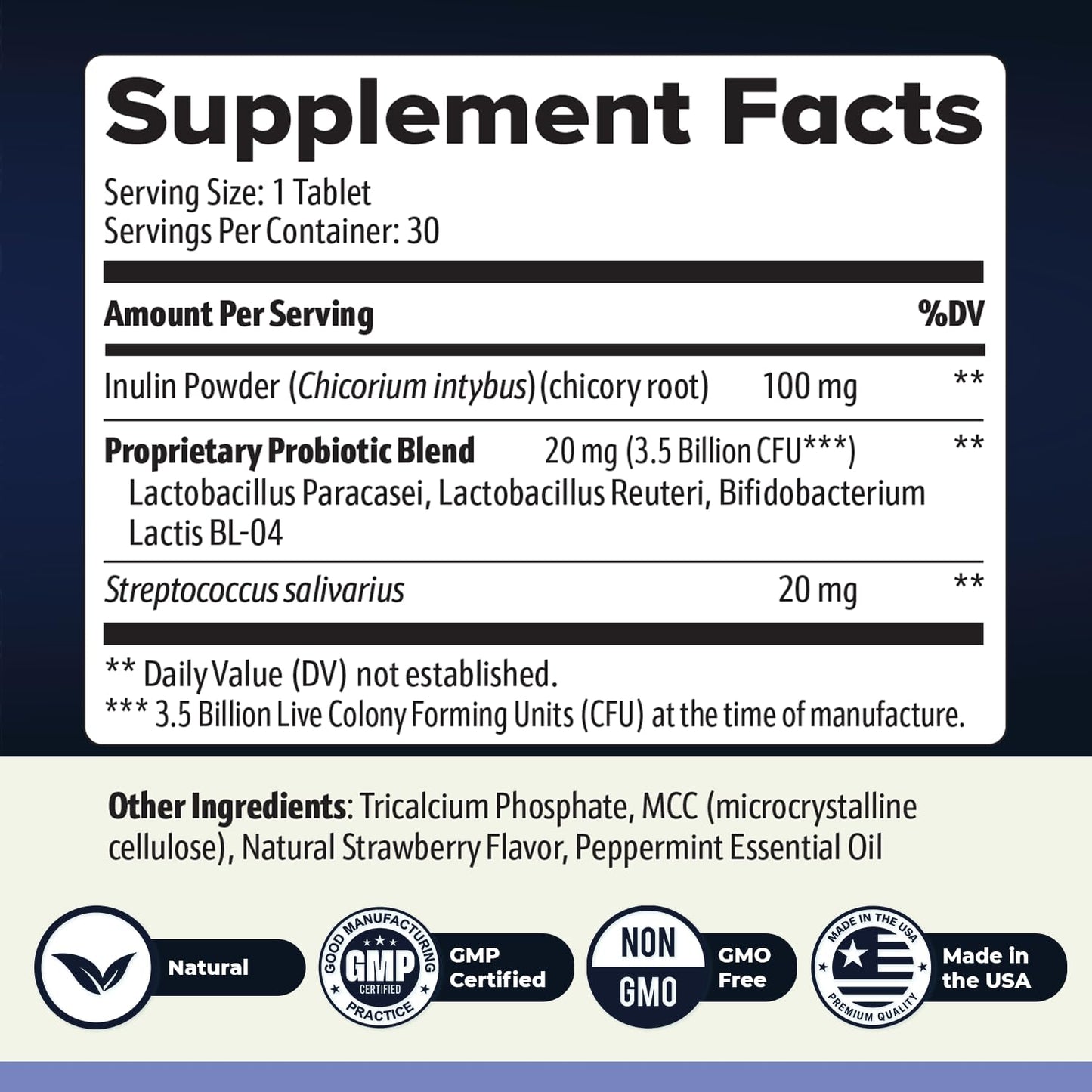Nature’s NutriWave BrainSync Probiotic Supplement – Supports Daily Wellness & Gut-Brain Balance – 3.6 Billion CFU – 30 Dissolvable Tablets, 3 Month Supply Nature’s NutriWave