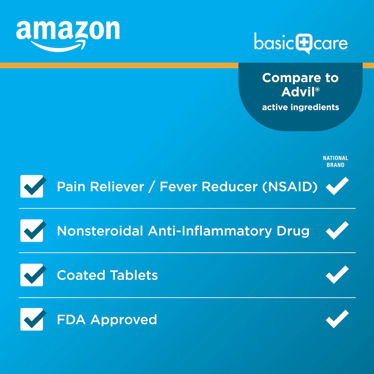Basic Care Ibuprofen Tablets, 500 Count Amazon Basic Care