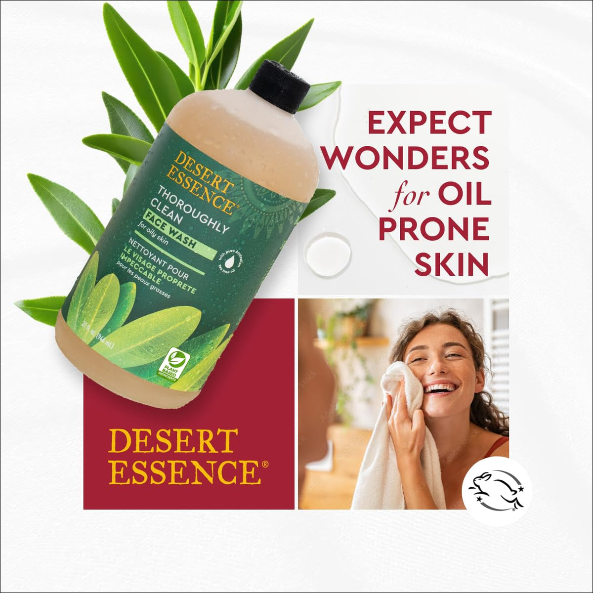 Desert Essence Thoroughly Clean Face Wash, Tea Tree Oil, 8.5 fl oz Desert Essence