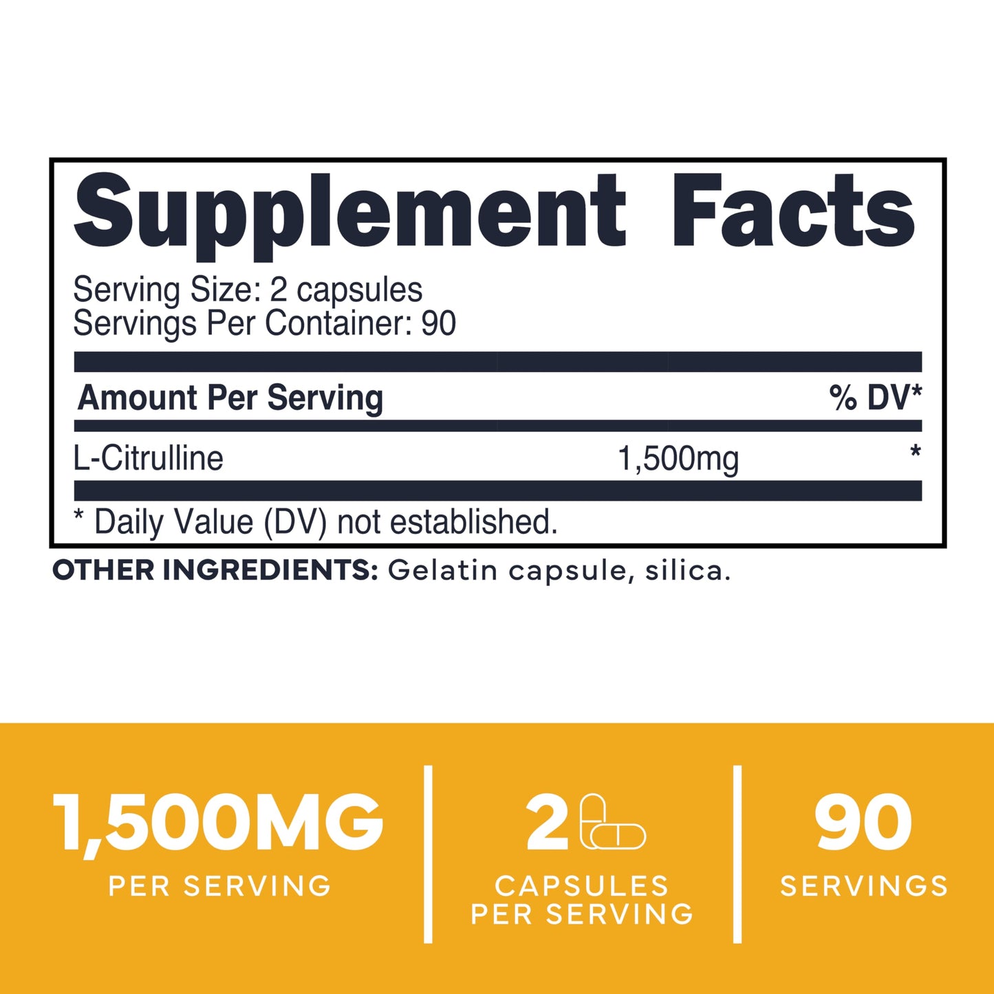 Type Zero L-Citrulline Capsules (180 Capsules) (1500 mg per Serving) - GMO-Free Type Zero