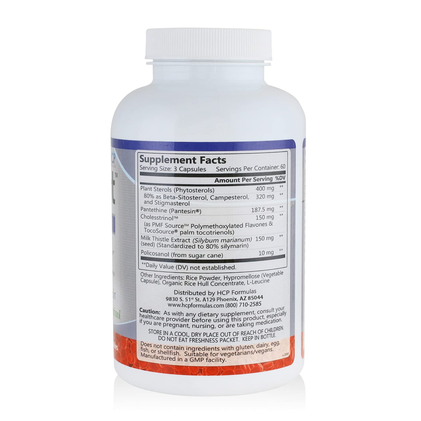 HCP Formulas - LipiCept - Natural Cholesterol Support Formula with Plant Sterols - Maintain Healthy Cholesterol Levels Already Within a Normal Range - Vegetarian - Dietary Supplement - 180 Caps HCP Formulas