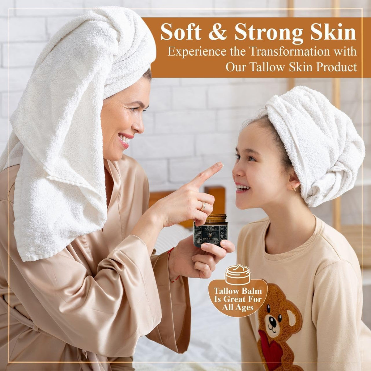 Terra Lotus - Organic Grass-Fed Beef Tallow Balm with Raw Honey - Moisturizing Cream Terra Lotus