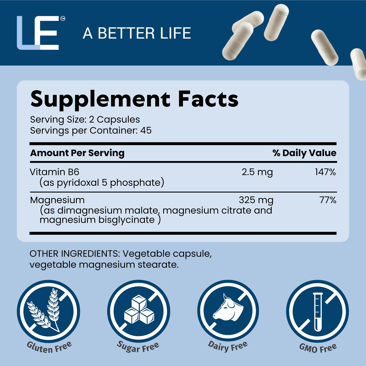 Life Enhancement Ultra Triple Magnesium Complex - 325 mg - with B6, Glycinate, Malate & Citrate - Magnesium Supplement Enhance Sleep and Brain Function - Made in USA (90 Vegetarian Capsules) Life Enhancement