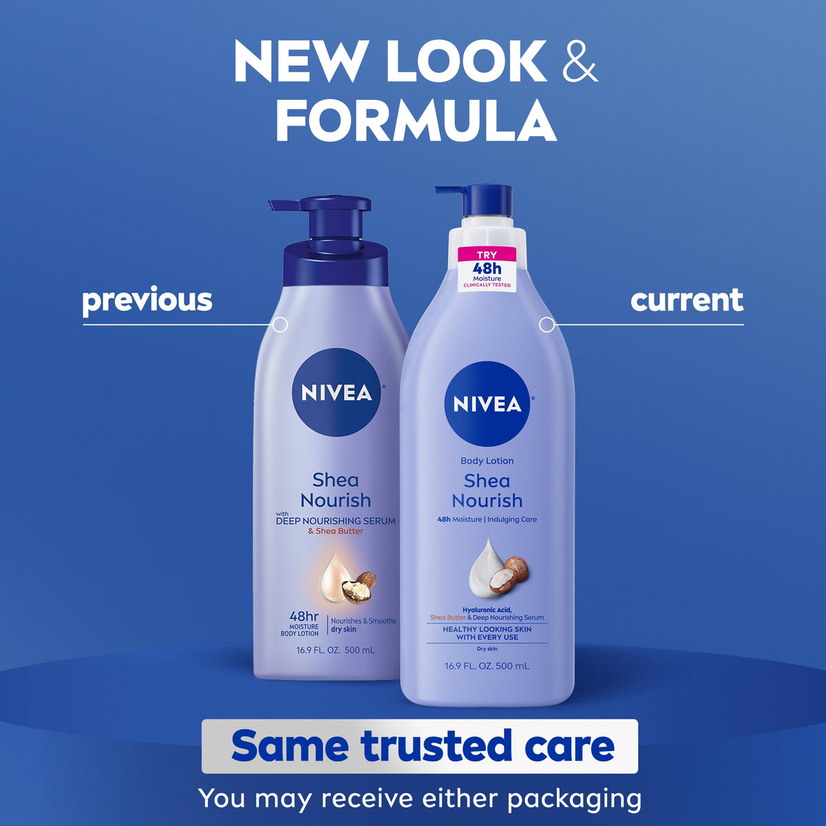 NIVEA Shea Nourish Body Lotion for Dry Skin with Hyaluronic Acid, Shea Butter and Deep Nourishing Serum NIVEA