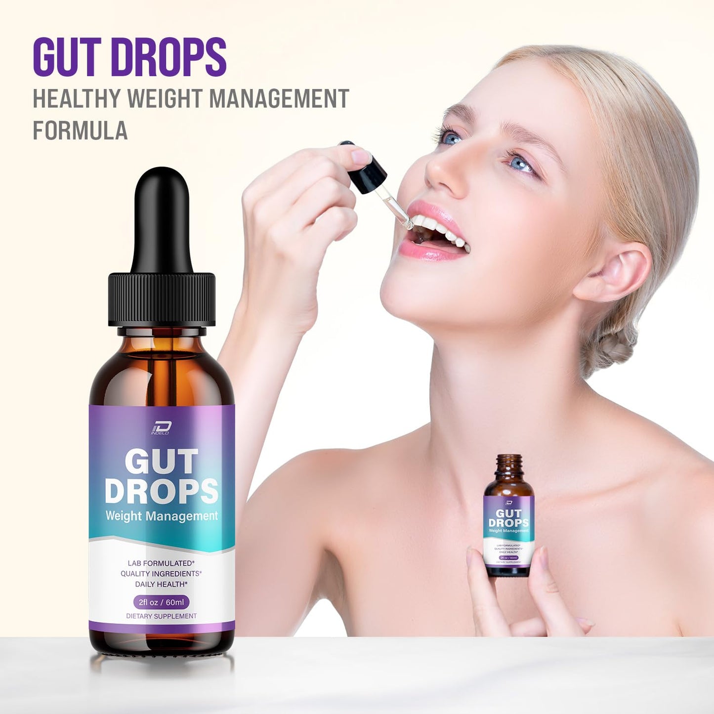Indelo Gut Drops Healthy Formula – GutDrops All Natural Healthy Levels - Extra Strength Liquid, Reviews (3 Pack – 3 Month Supply) Indelo