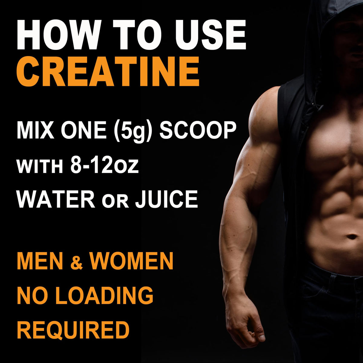 It's Just! - Creatine Monohydrate Powder, Pure Creatine Powder, Made in USA, 3rd Party Lab Tested, 5g Per Serving, Scoop Included, No Fillers, No Added Flavor (Unflavored, 500g / 100 Servings) It's Just!