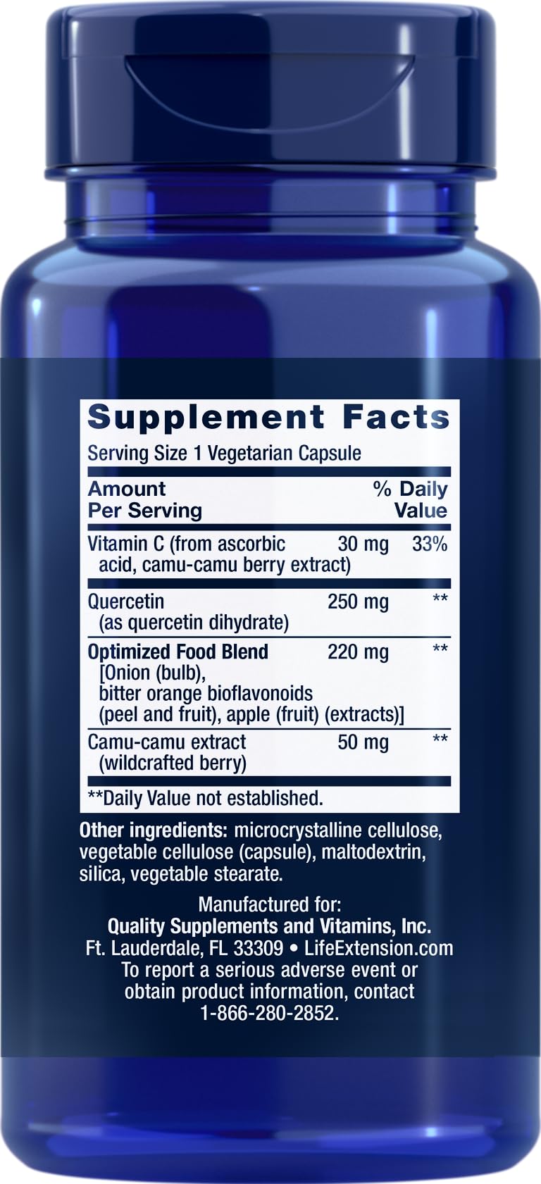 Life Extension Optimized Quercetin Capsules, 60 Vegetarian Capsules (Pack of 3) Life Extension