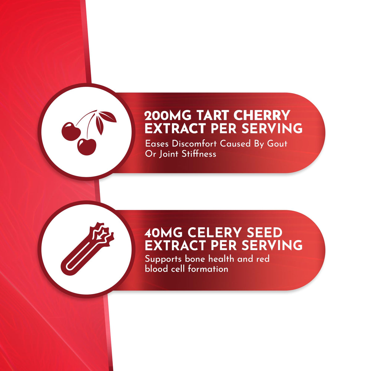 Atlantis Nutrition Tart Cherry Gummies with Celery Seed Extract - Advanced Uric Acid Cleanse for Immediate Relief | Joint Relief & Recovery Atlantis Nutrition