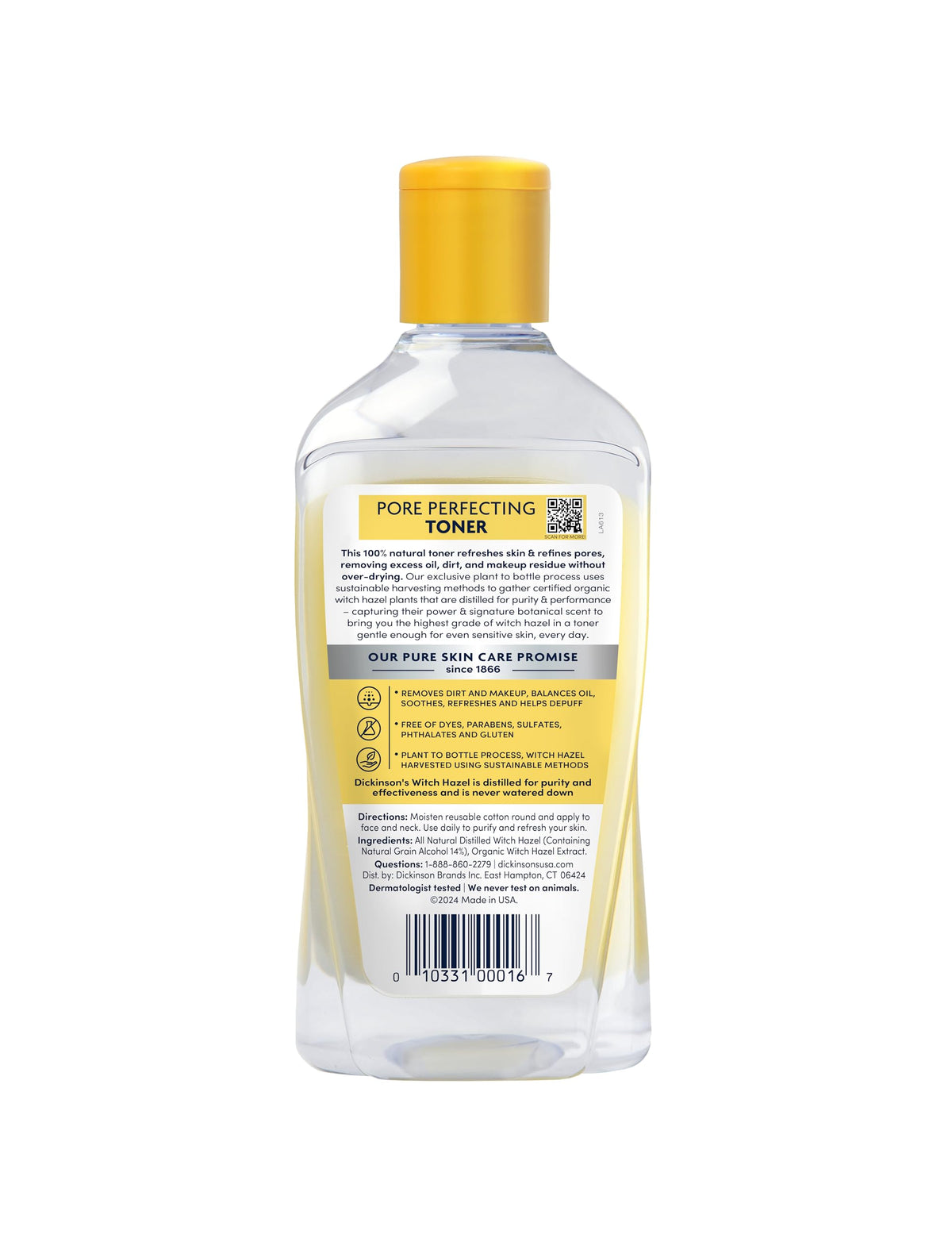 Dickinson's Witch Hazel Pore Perfecting Toner | 16 Fl Oz Dickinson's
