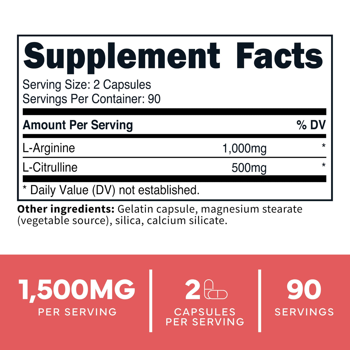 Type Zero L-Arginine + L-Citrulline Supplement (1500mg) - Nitric Oxide Booster - Clean, Keto-Friendly, GMO-Free, 180 Capsules, 90 Servings Type Zero