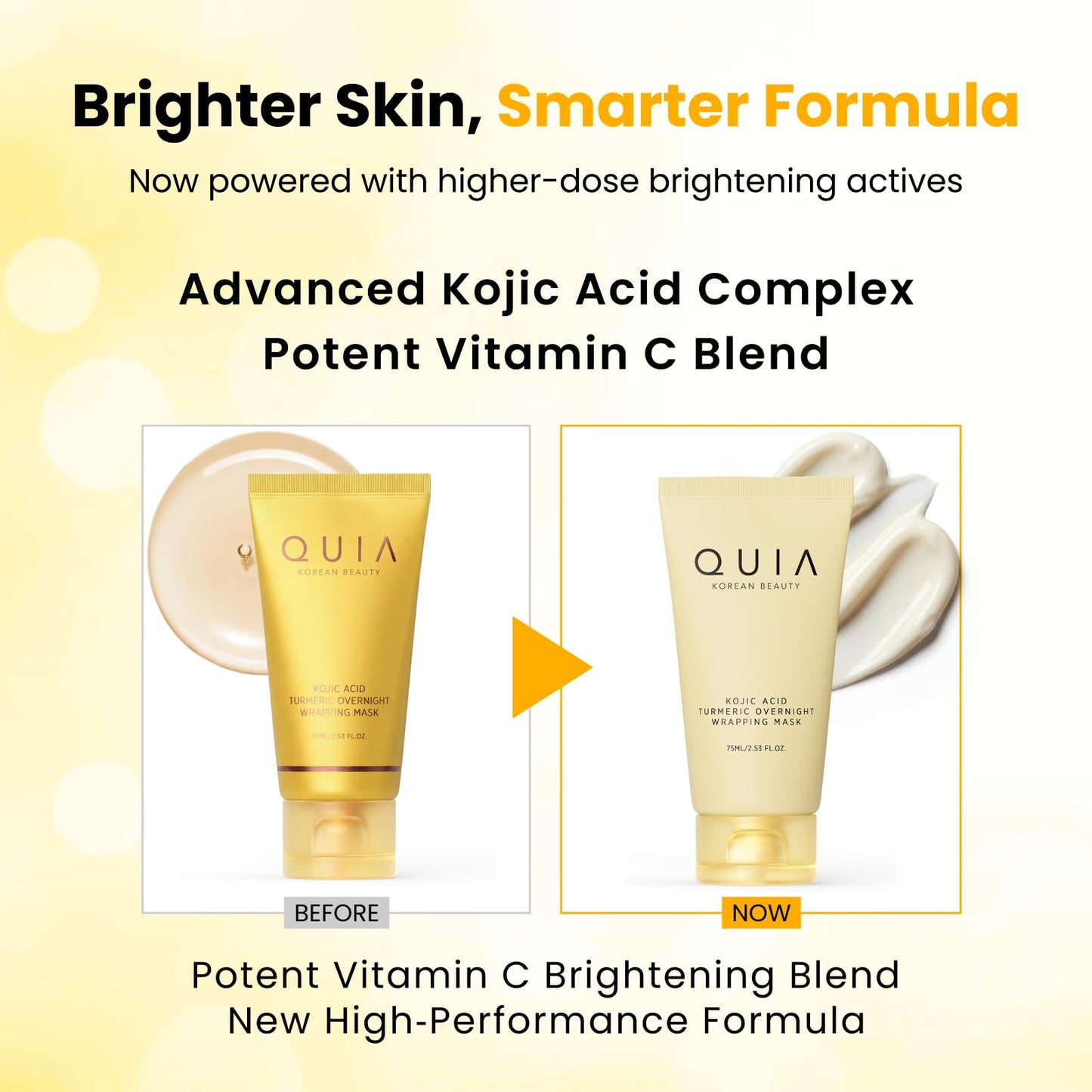 QUIA Turmeric + Kojic Acid Overnight Wrapping Mask – Hydration Mask for Glowing Skin QUIA Beauty