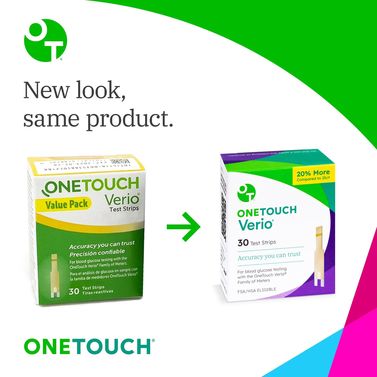 OneTouch Verio Test Strips for Diabetes Value Pack - 180 Count | Diabetic OneTouch