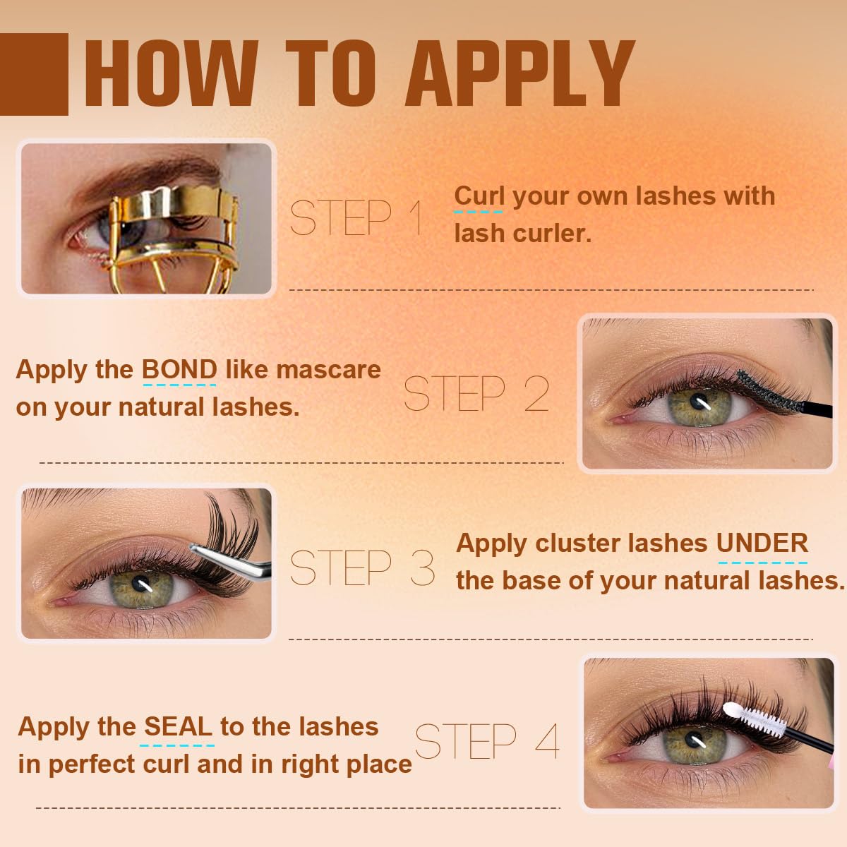 Kiromiro Fluffy Lash Clusters Wispy Cluster Eyelash Extensions 10–18mm Fairy Volume 3D D Curl DIY Lash Clusters 156pcs Thin Band Soft Individual Lashes Kiromiro