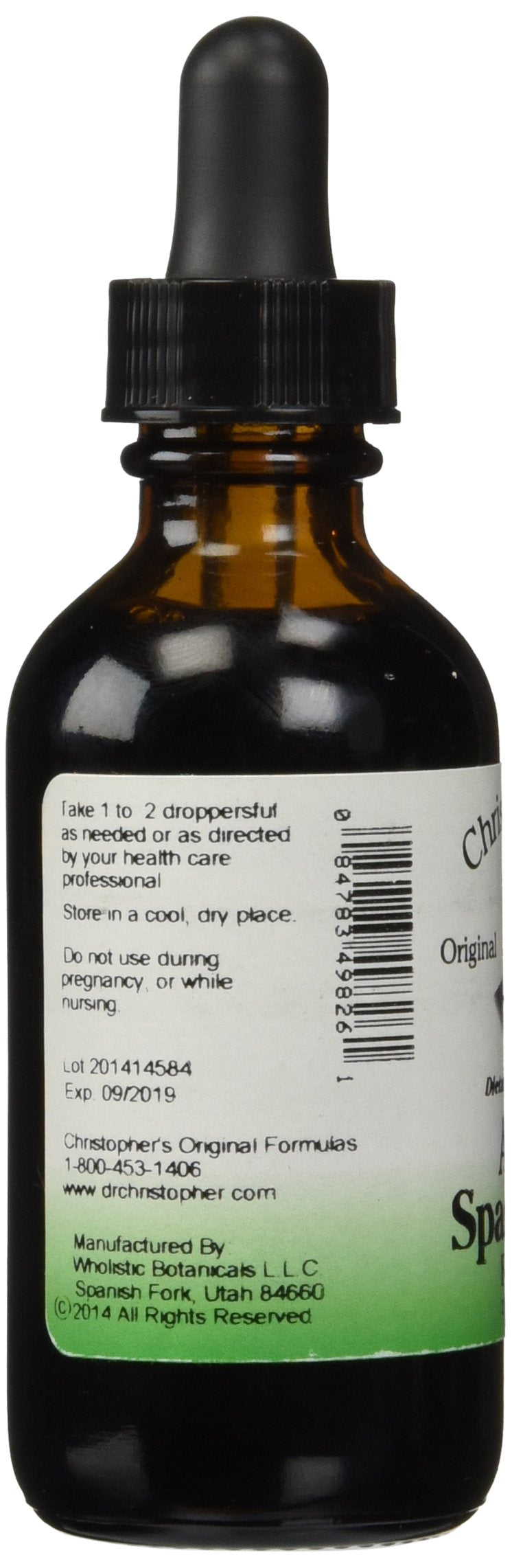 Christopher’s Original Formulas Anti-Spasmodic Formula | 2 oz Liquid Herbal Supplement | Synergistic Blend for Nervous System Support | Skullcap, Valerian & Cayenne Christopher's Original Formulas