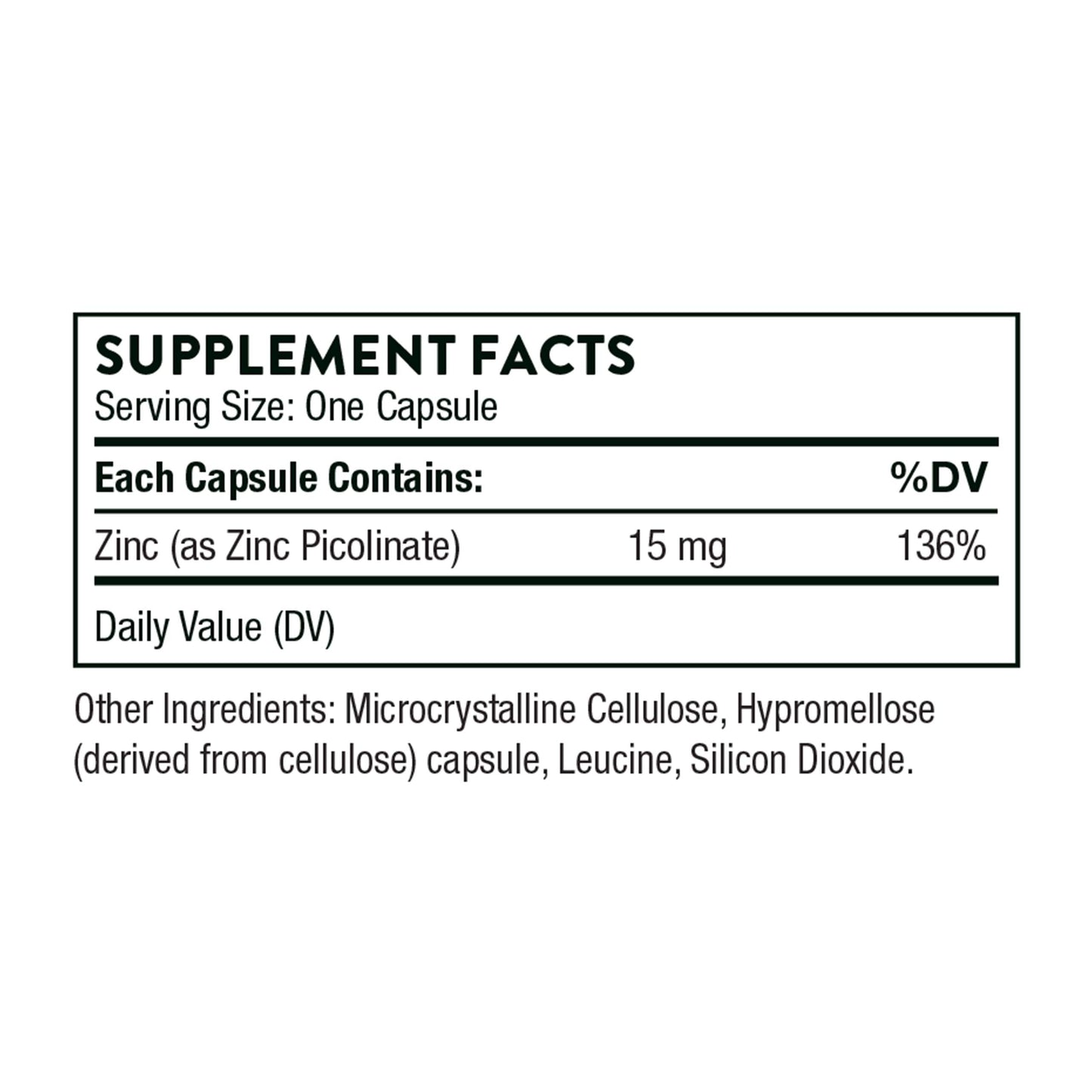 Thorne Zinc Picolinate 15mg - Highly Absorbable Zinc Supplement - Supports Wellness THORNE