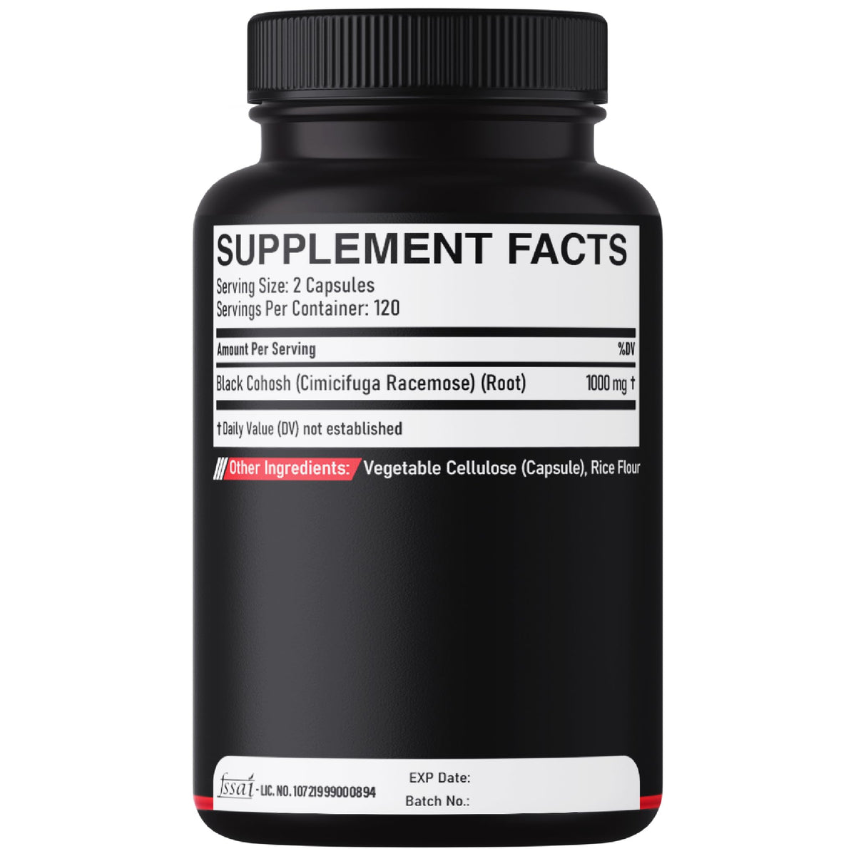 DEDICAD 1000mg Black Cohosh for Menopause Hot Flashes - 240 Capsules for 4-Month Supply - Support for Body Management, Women's Health & Immune System DEDICAD