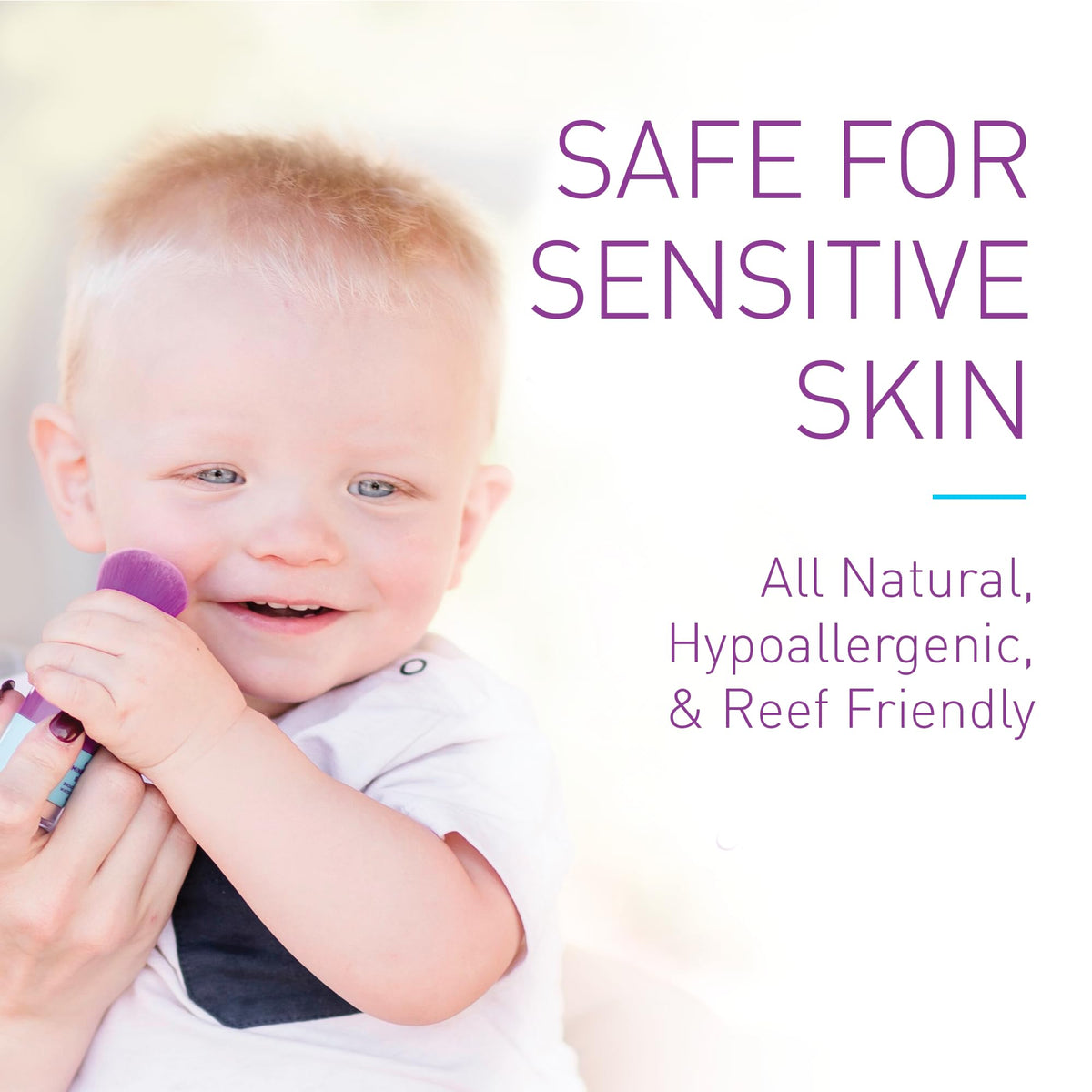 BOB KIDS SPF 30 Brush On Mineral Powder Sunscreen, Broad Spectrum Protection, Water Resistant 80 Mins, Fragrance Free Brush On Block