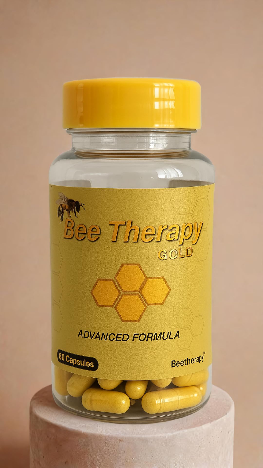 Natural Supplement - Bee Therapy Gold Venom Apitoxin Manuka Honey - Supports Inflammation & Mobility - Neck and Backache - Supports Joints & Muscles- Sprains, Bruises and Strains - Pack 1 60 Capsules Aus Healthcare