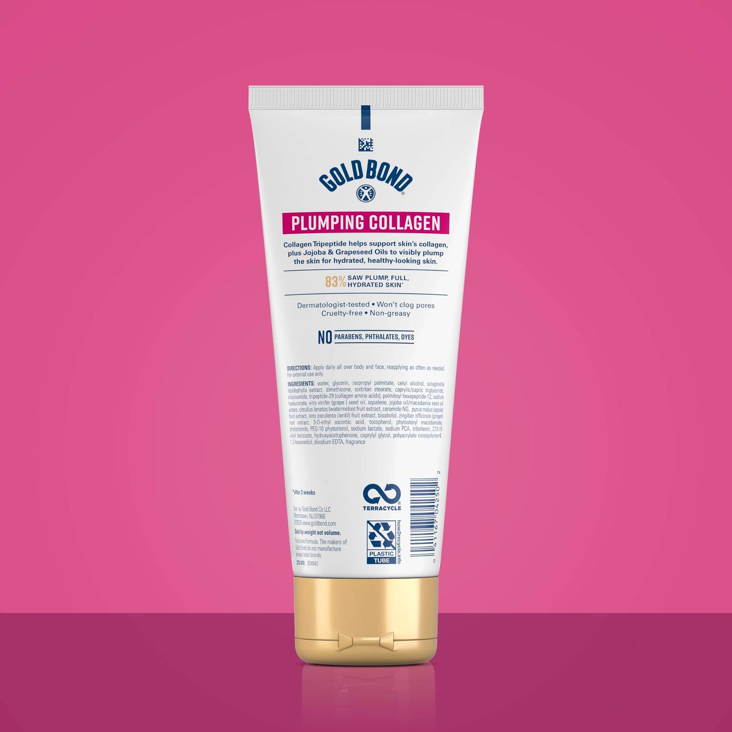 Gold Bond Plumping Collagen Body & Face Serum Lotion, Lightweight Hydrating Moisturizer with Collagen Peptide Complex Gold Bond