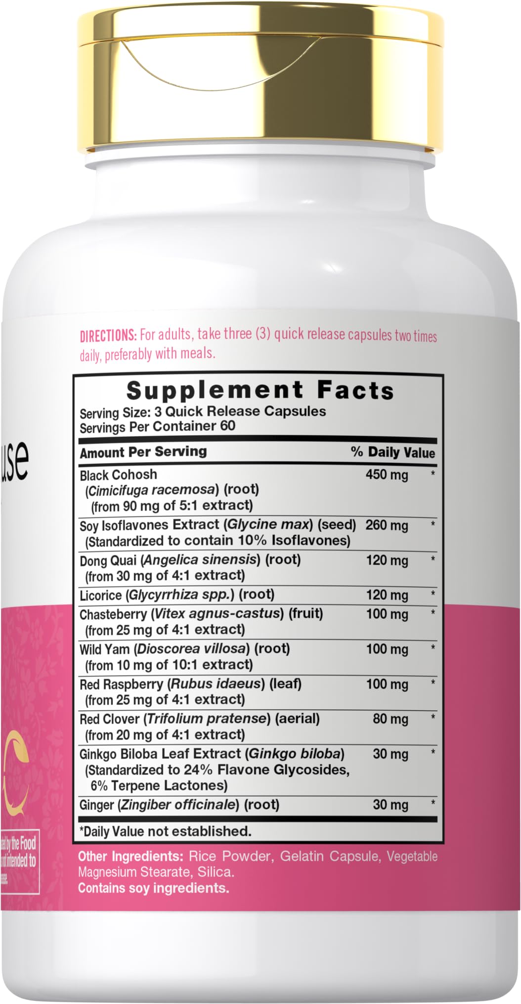 Carlyle Menopause Supplement for Women | 180 Capsules | Helps with Hot Flashes and Night Sweats | Non-GMO, Gluten Free Menopause Support Carlyle