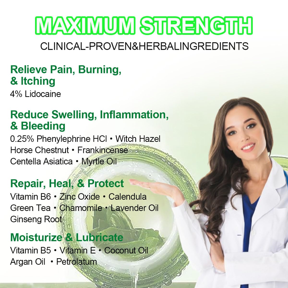 vamy Hemorrhoid Ointment (2 x 20g Tubes), 40g - Maximum Strength Formula for Hemorrhoidal Fast Relief, Soothes Itching, Burning & Discomfort vamy