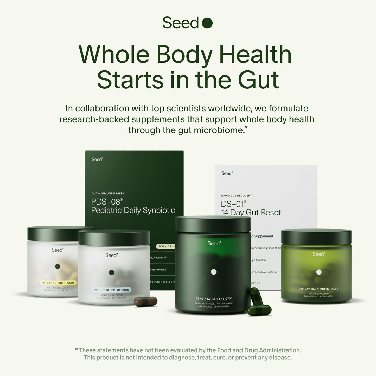 Seed AM-02 Energy + Focus - Daily Nootropic Supplement for Women & Men - Fast-Acting & Sustained Energy for Up to 6 Hours - Caffeine-Free Vegan & Shelf-Stable - 30 Capsules (30-Day Supply) Seed