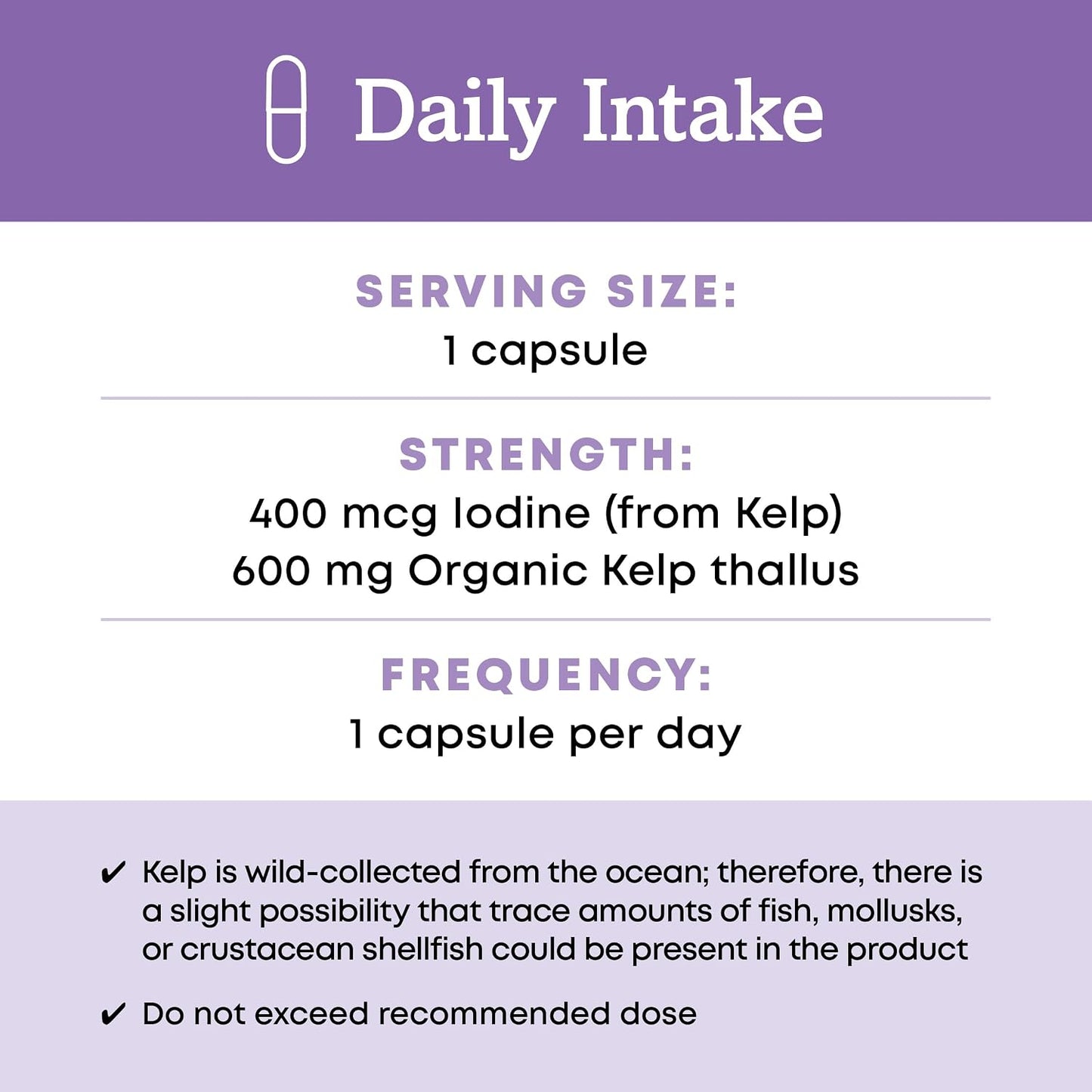 Oregon's Wild Harvest Kelp Organic Supplement | Natural Source of Iodine | Vegan Capsules, 90 Count Gsupps Australia