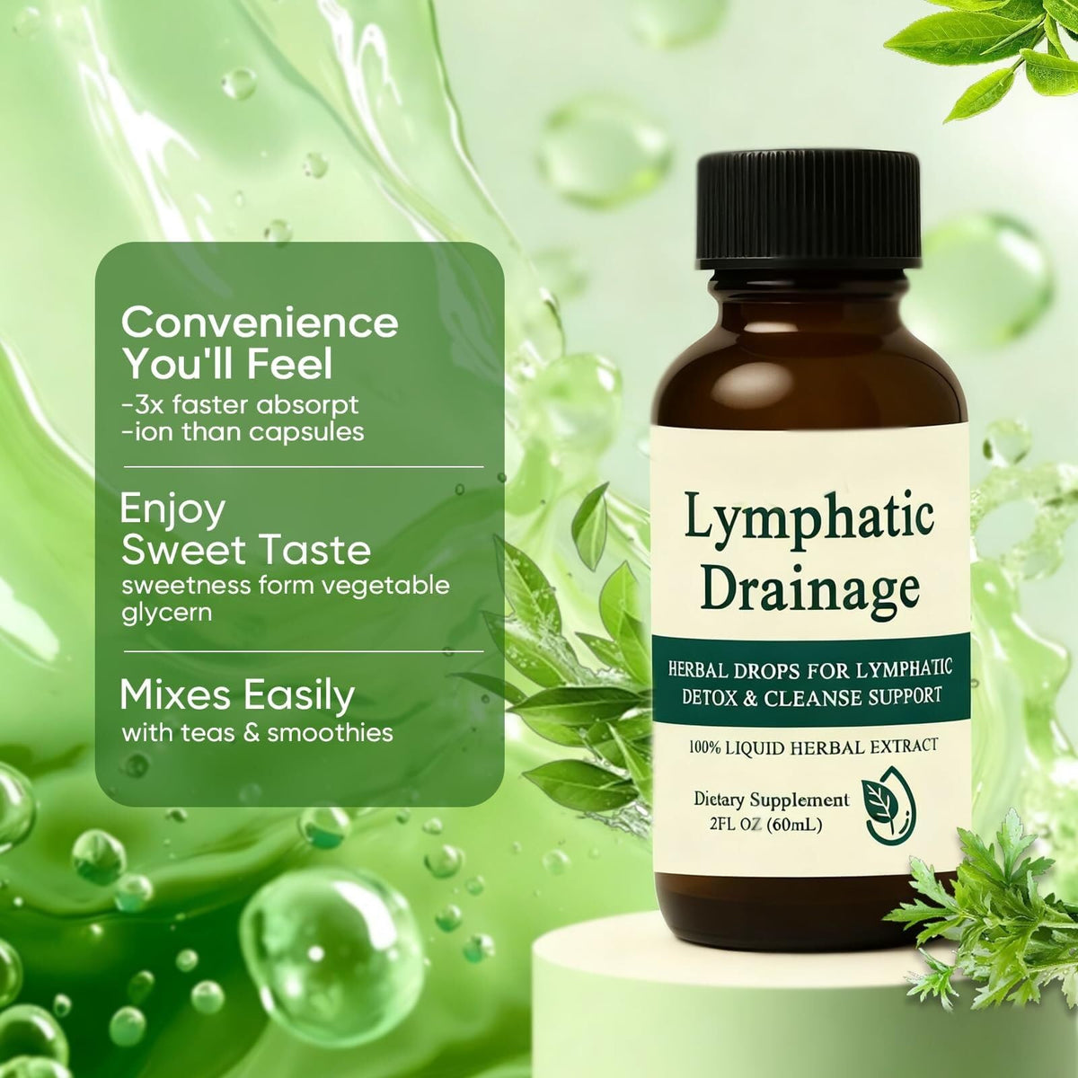Lymphatic Drainage Drops 2 Fl Oz Generic