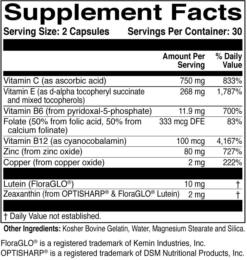 ScienceBased Health MacularProtect AREDS 2 Formula – Eye Health Vitamin & Mineral Supplement with Lutein, Zeaxanthin & B Vitamins for Macular & Vision Support – 60 Capsules ScienceBased Health