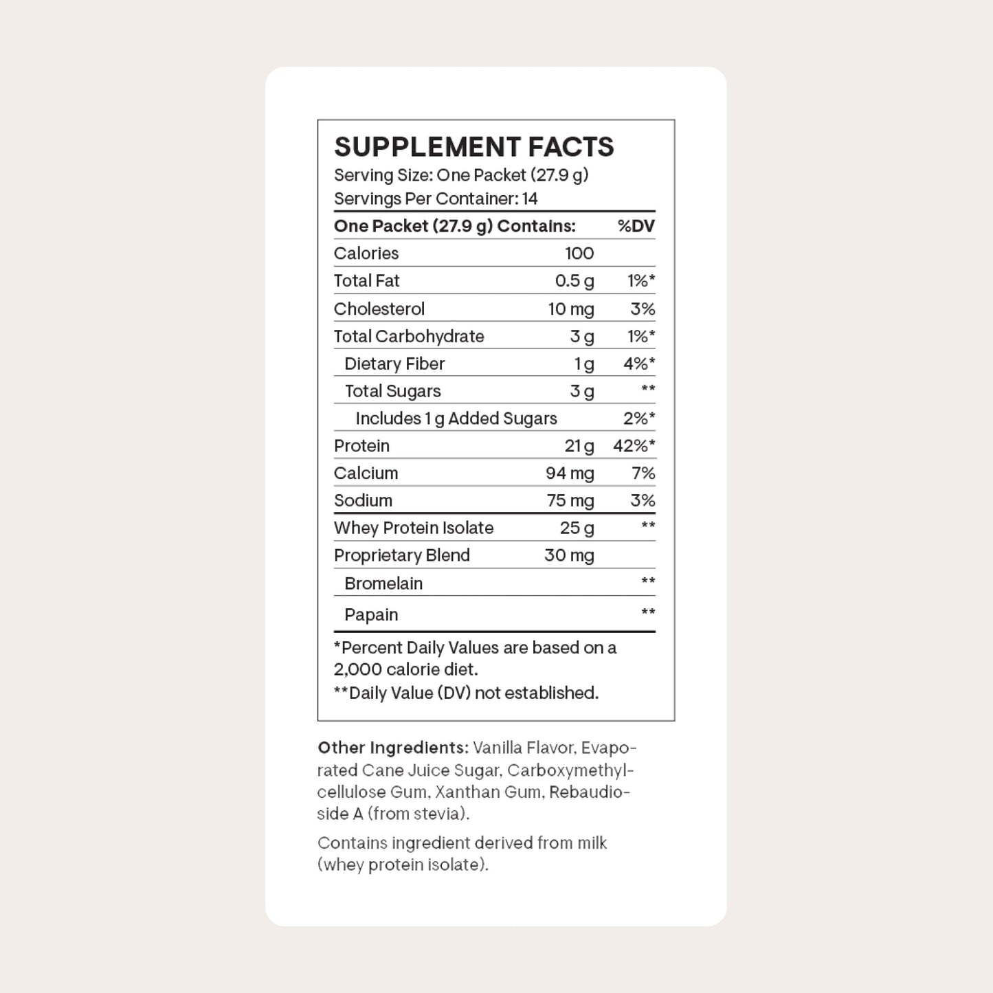 THORNE - Whey Protein Isolate - 21 Grams of Easy-to-Digest Whey Protein Powder - NSF Certified for Sport - Vanilla - 13.79 Ounces - 14 Packets THORNE