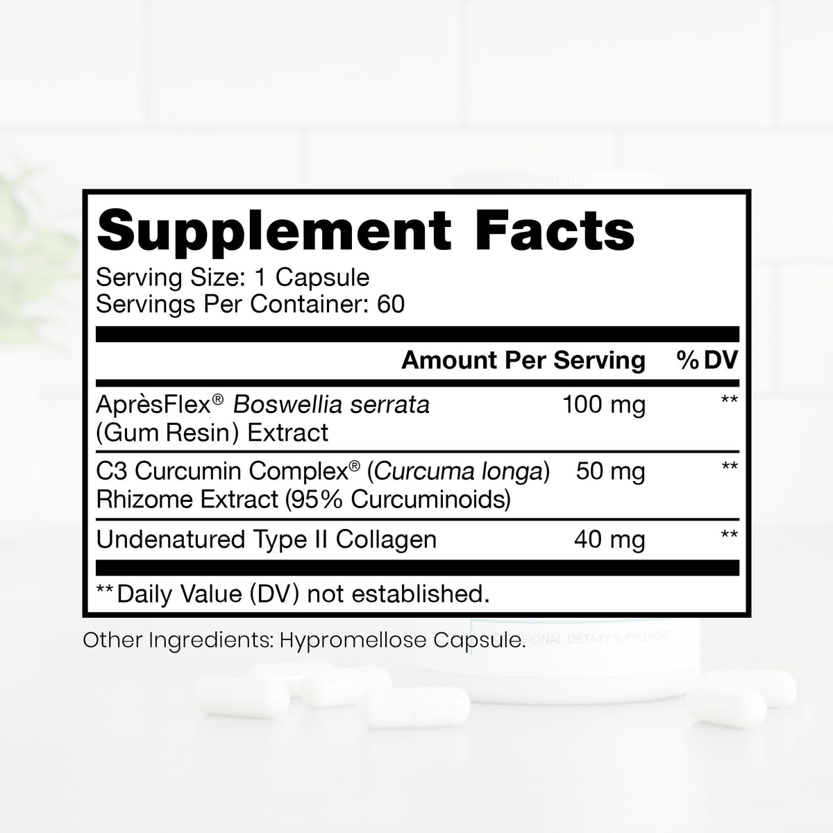 Pure Therapro Rx Boswellia, Curcumin, & Type II Collagen Joint Health Supplement | Made in the USA | Joint Care 60 Capsules, 2-Month Supply Pure Therapro Rx