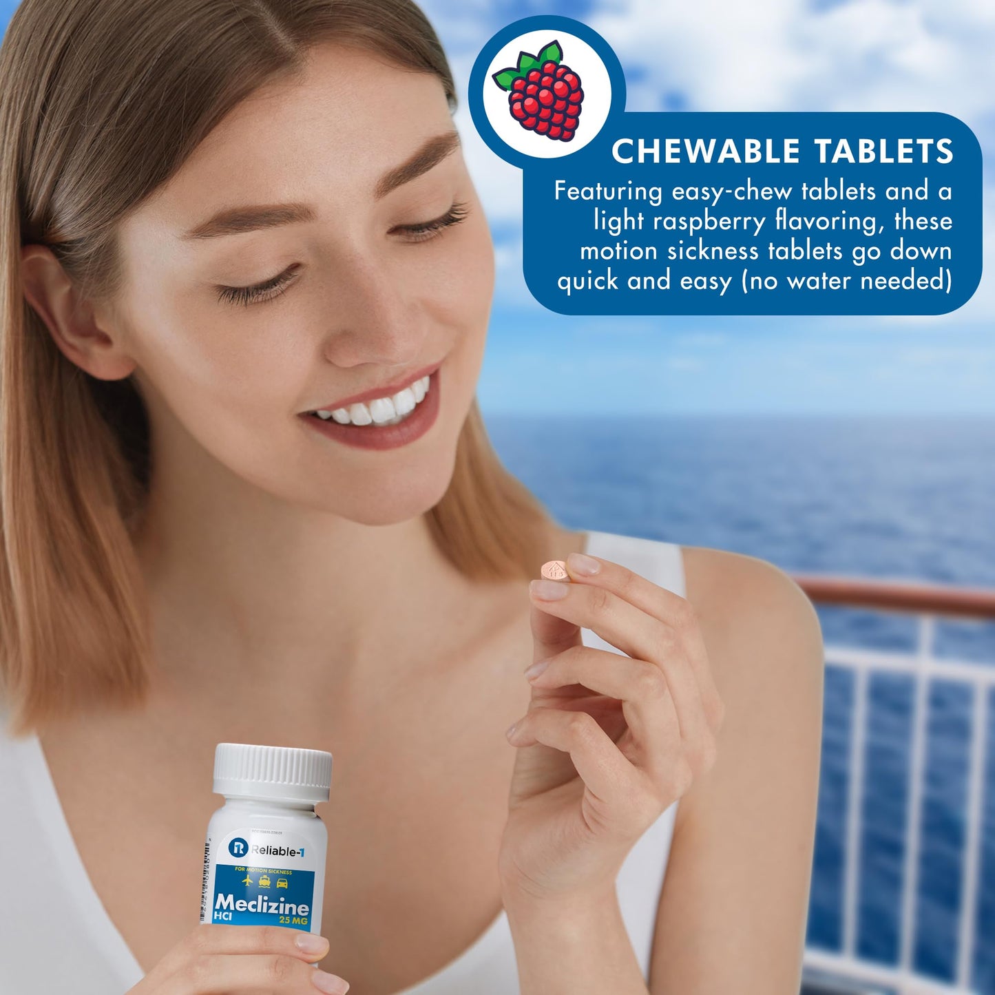 Reliable-1 Laboratories Meclizine HCL 25mg 100 Tablets (1 Bottle) Reliable-1 Laboratories