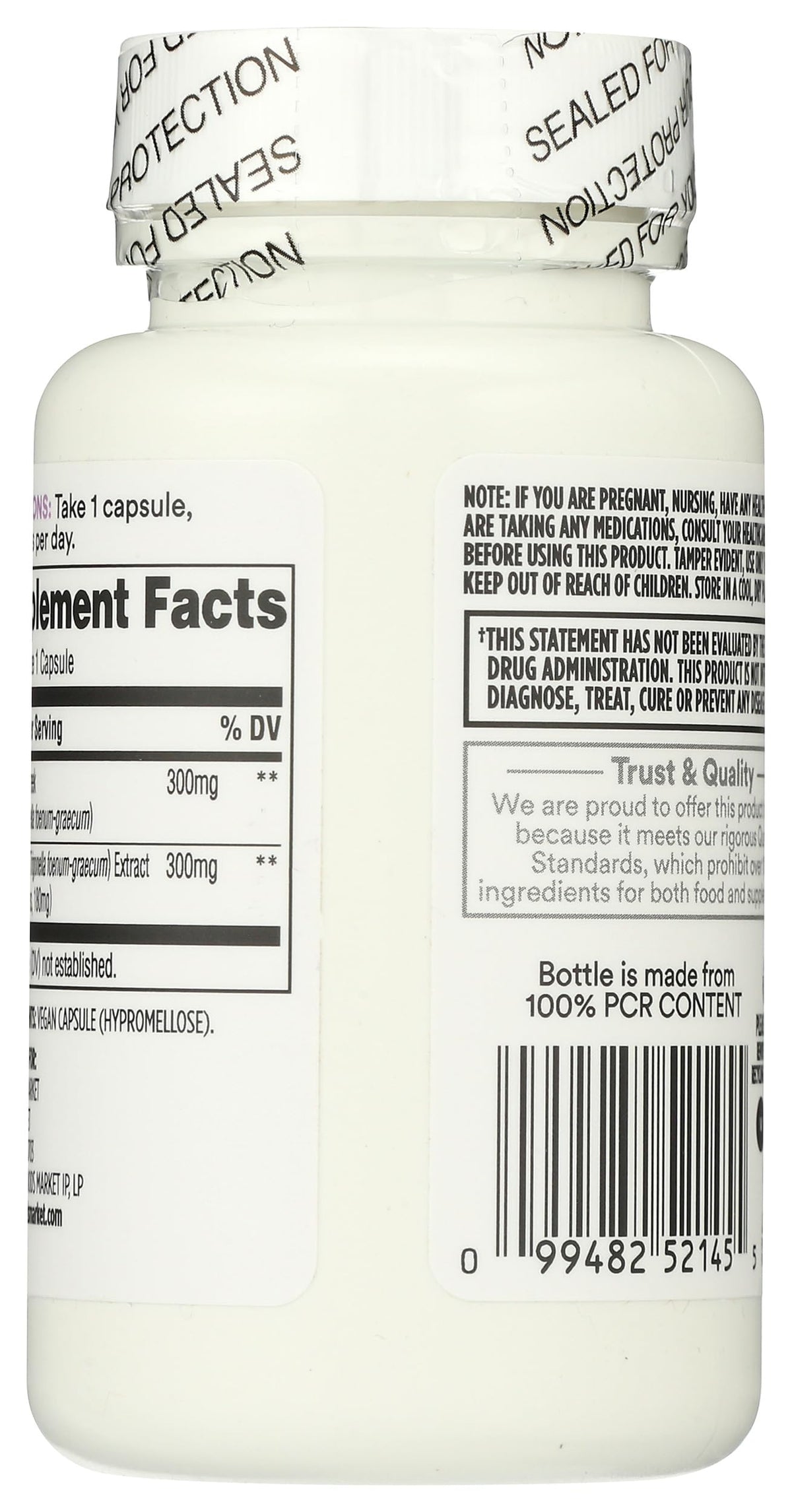 365 by Whole Foods Market, Fenugreek Standardized + Full Spectrum Blend, Lactation Support, Vegan Capsules, 60 Count 365 by Whole Foods Market