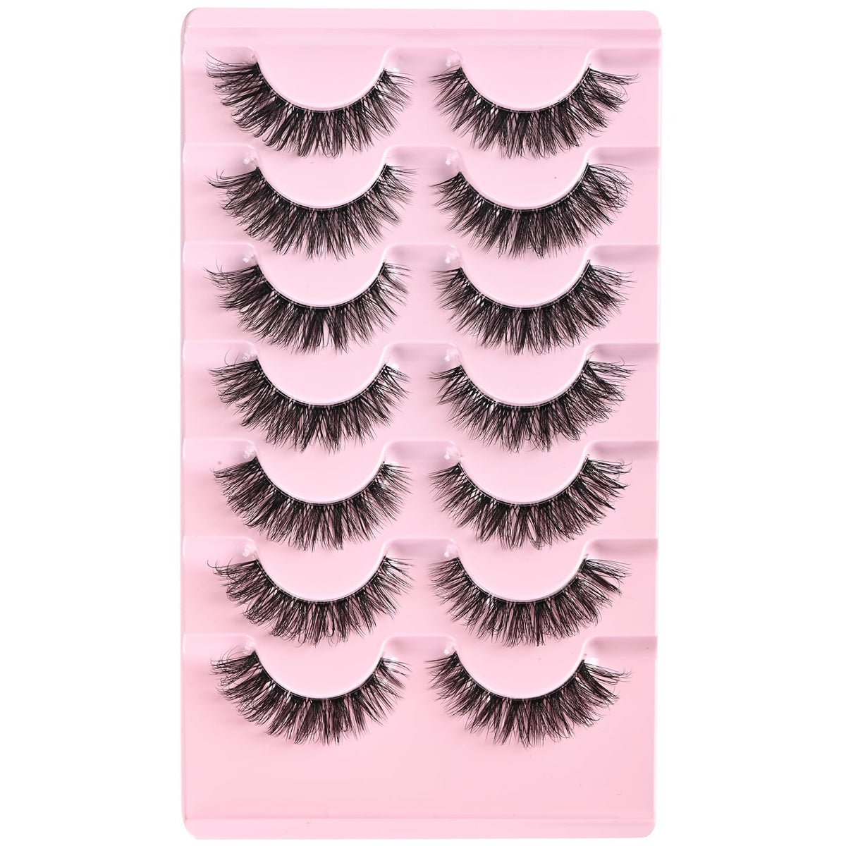 FARRED Cat Eye Lashes Natural Eyelashes Short Wispy Lash Strips Volume Cateye False Eyelash Medium Length Fake Lashes Natural Looking Hybrid Clusters Full Demi Wispies Strip Pestañas (A1 | 8-14MM) FARRED