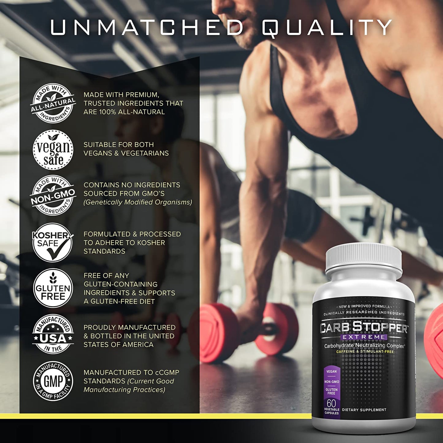 Carb Stopper Extreme (5 Bottles Maximum Strength, Natural Carbohydrate and Starch Carb Stopper Extreme
