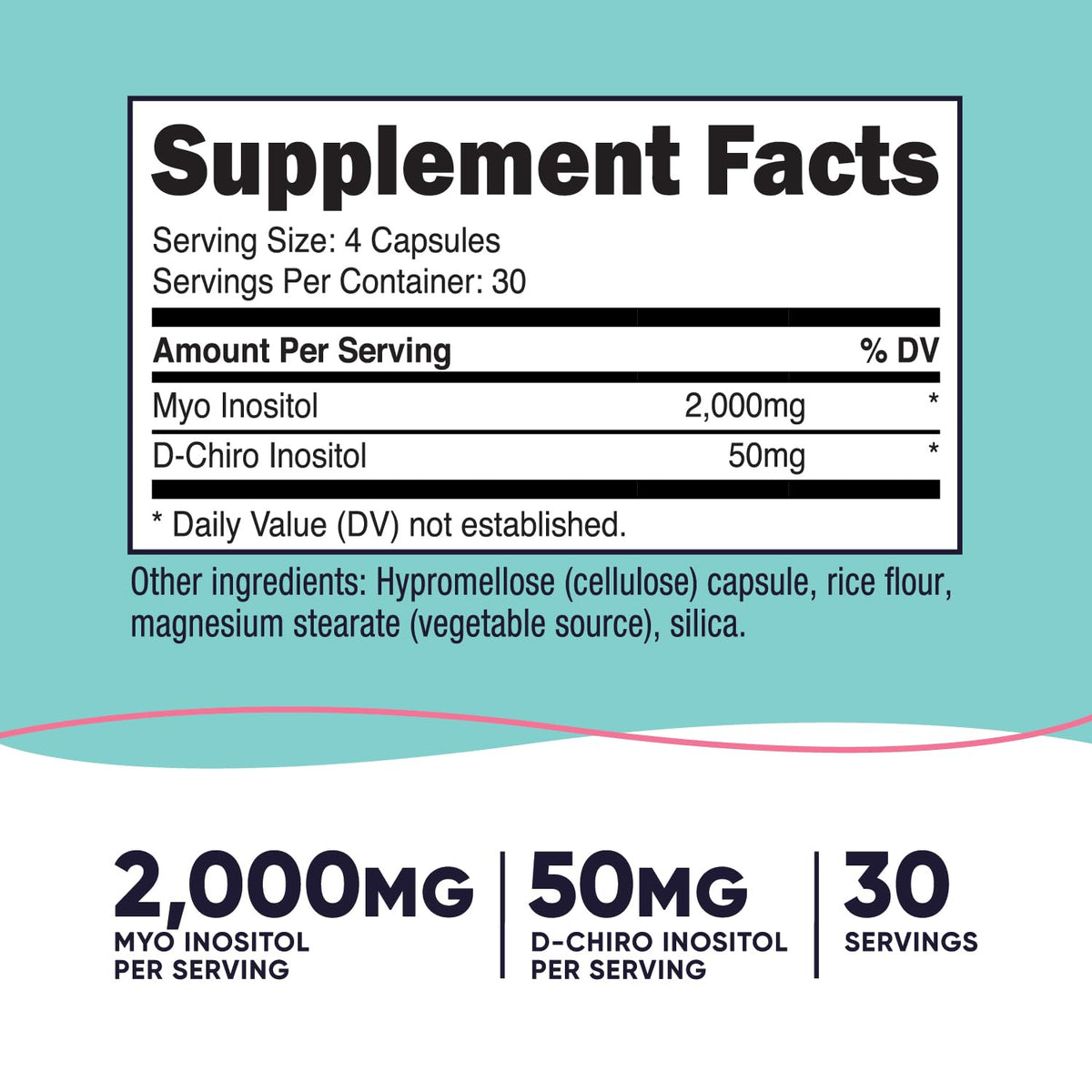 Nutricost Myo Inositol & D-Chiro Inositol for Women 2000mg, 120 Capsules, 2000mg Myo & 50mg D-Chiro Per Serving, 30 Servings Nutricost