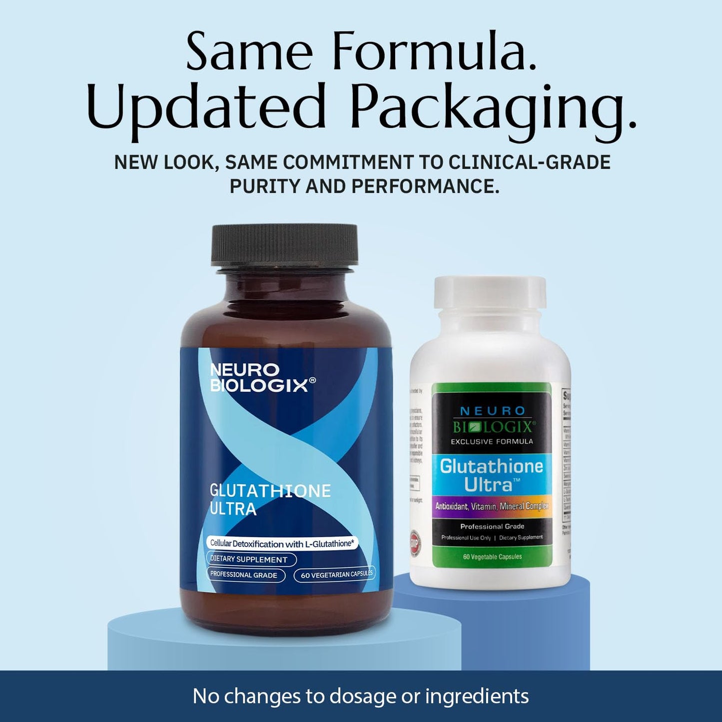 Neurobiologix Glutathione Ultra, L-Glutathione Antioxidant Complex with Vitamin C, A, B2, B6, Zinc, Selenium, Manganese, Taurine & Quercetin for Cellular Health, Gluten Free, 60 Vegetarian Capsules Neurobiologix