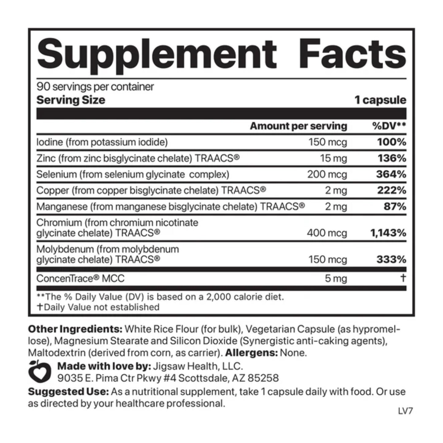 Jigsaw Health Multi-Mineral Essential Blend | 90 Capsules | 90 Servings Jigsaw Health