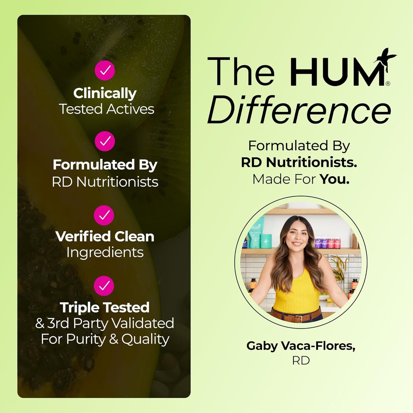 HUM Flatter Me Fiber Supplement for Women & Men, Prebiotics & Digestive Enzymes to Support Weight & Bloating, Digestive & Gut Health, Fiber Powder Drink Mix Gsupps Australia