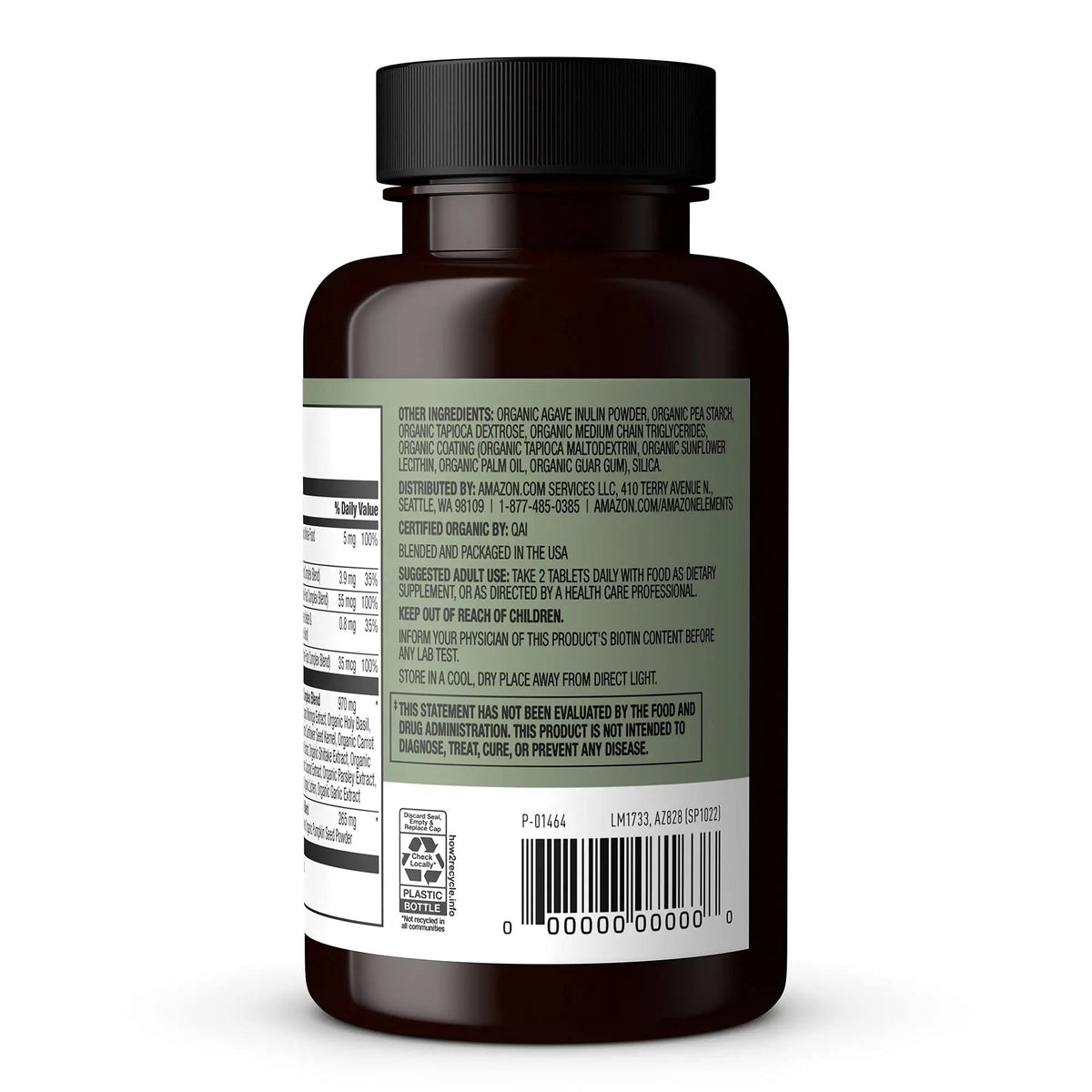 Amazon Elements Organic Whole Food Men's Multi, 60 tablets Amazon Elements