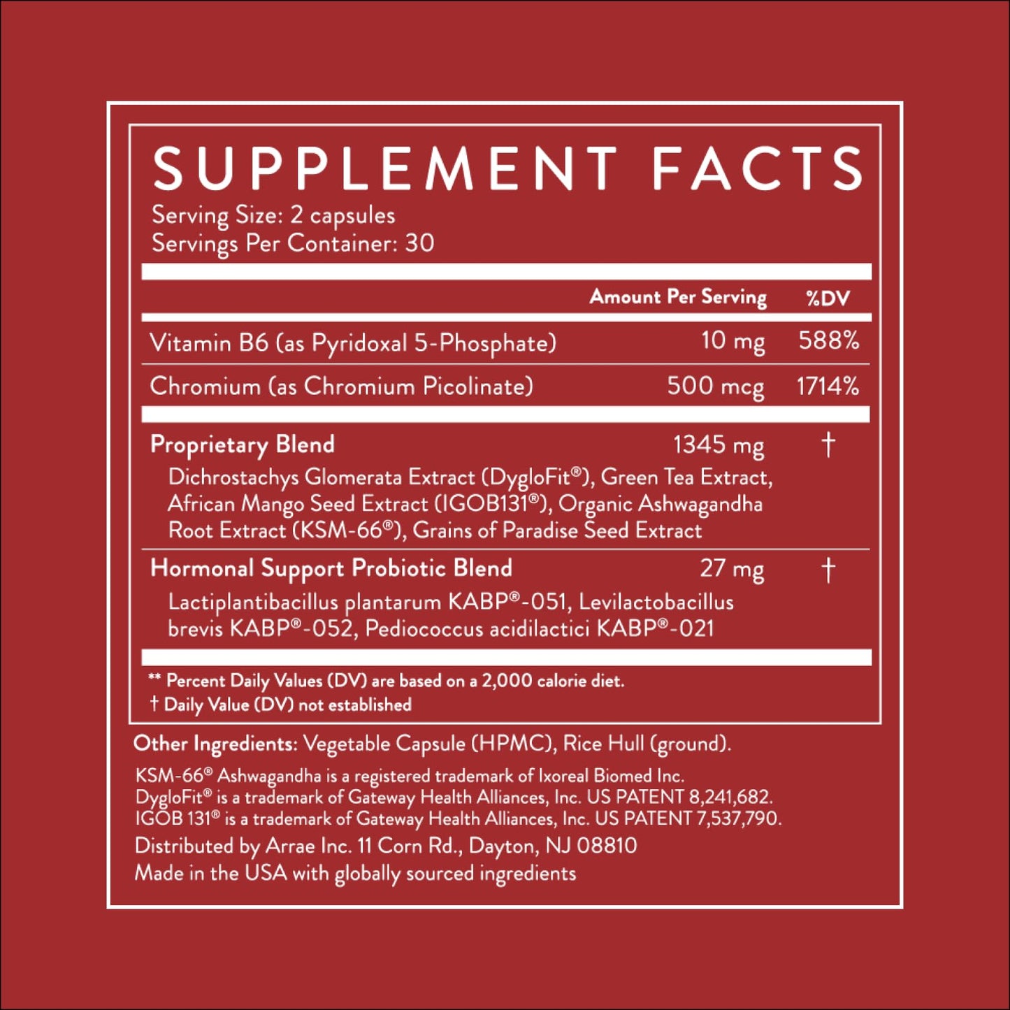 Arrae MB-1 45+, Natural Dietary Supplement, Control Appetite, Increase Energy, Support Healthy Metabolism, 60 Capsules Gsupps Australia